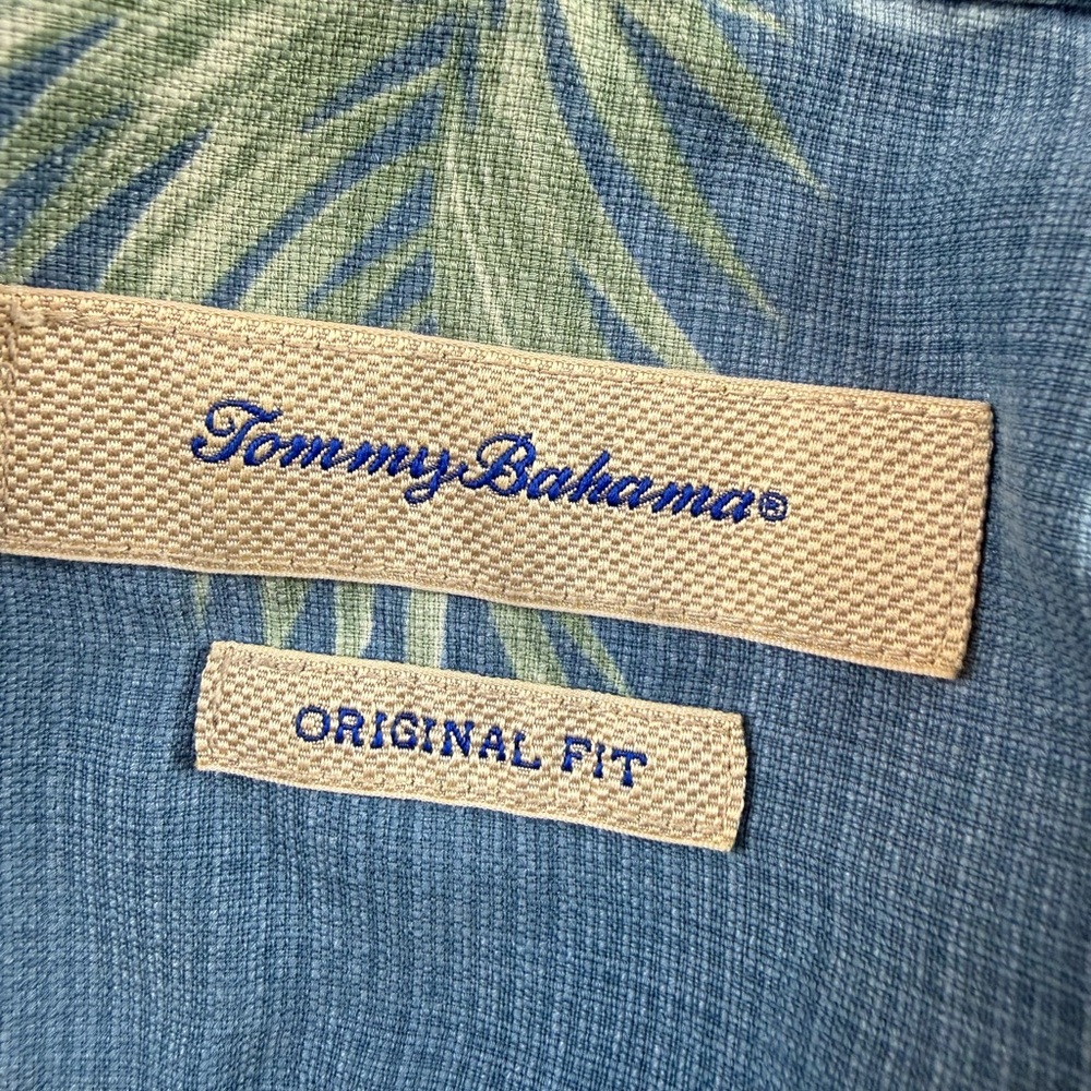Tommy Bahama Blue and Green Tropical Silk Shirt